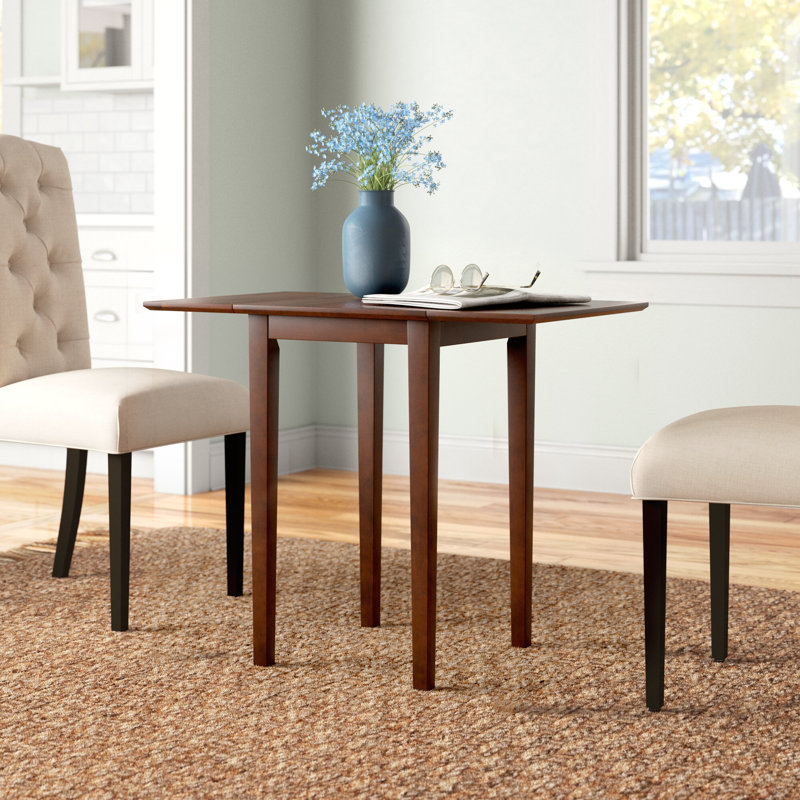 Maner Extendable Drop Leaf Solid Wood Dining Table, Espresso