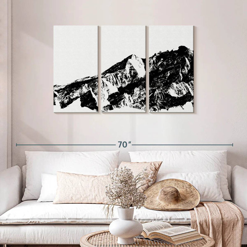BW Mountains I, 28" H x 45" W