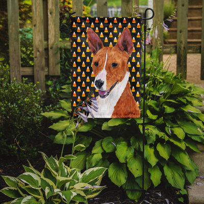 Drapeau de jardin brûlé bonbon d'Halloween à 2 côtés