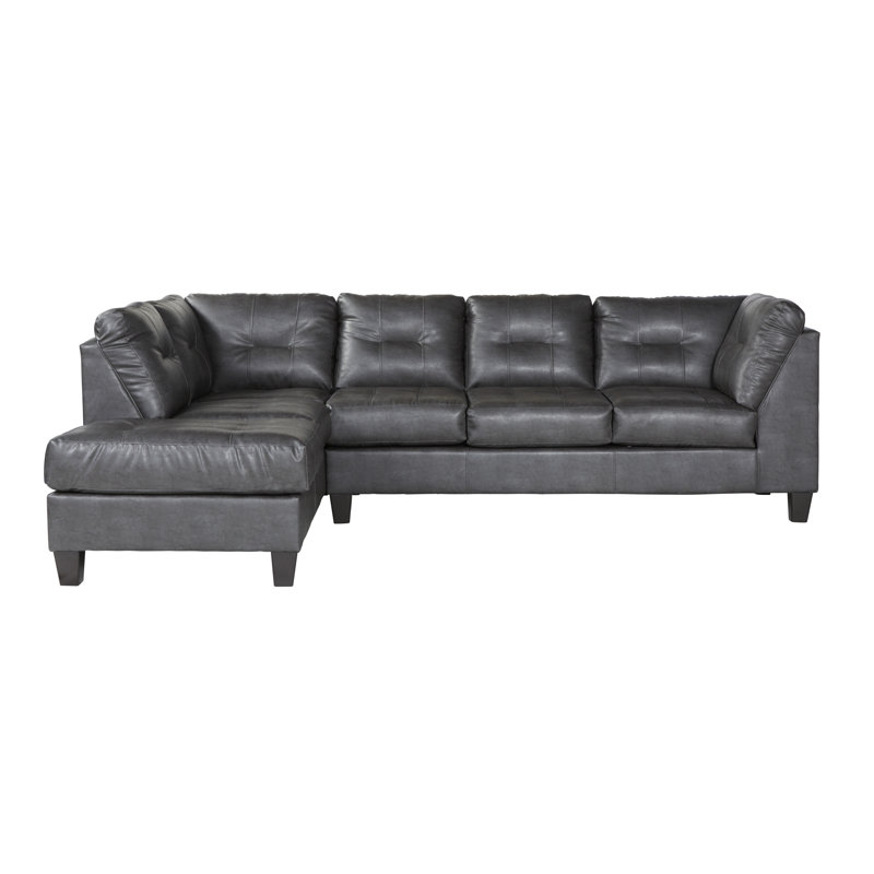 Waterton Upholstered L-Shaped Sectional Left Hand Facing, Cinder