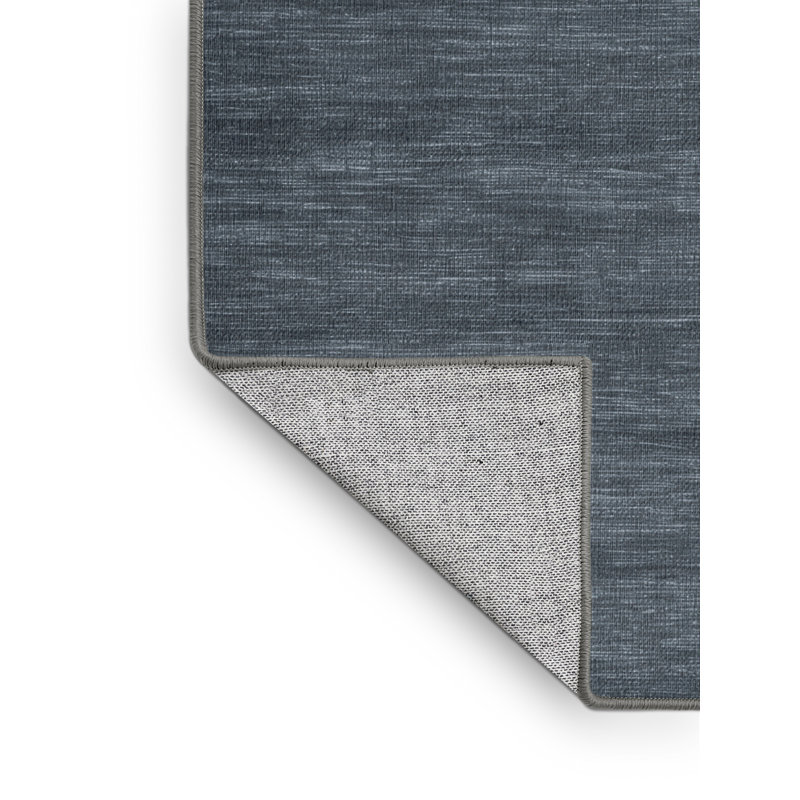 Machine Washable Solid Gray Area Rug, Rectangle 3' x 5'