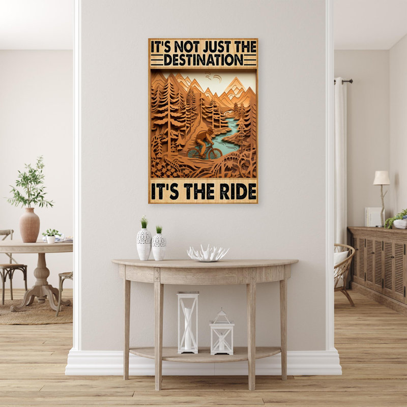«Cycling Its The Ride», reproduction d'art graphique sur toile tendue, H 36 po x l 24 po x P 1,25 po