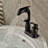 Black Dolphin Single Handle Bathroom Sink Faucet – Unique Design with Oil-Rubbed Bronze Finish
