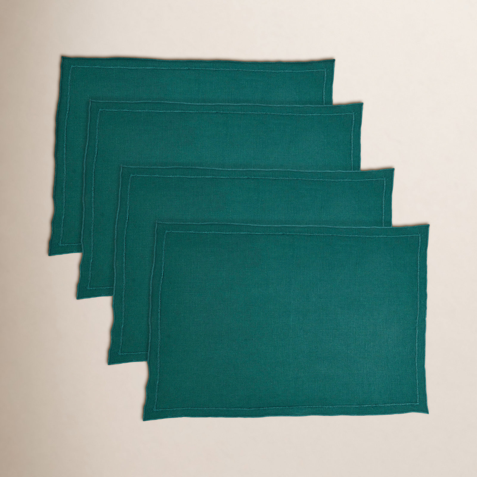 Stonewashed Linen Placemat, Green