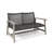 HAMPTON Outdoor Acacia Wood Wicker Loveseat, Durable and Stylish Patio Furniture for Backyard Relaxation-129006161