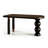Black+Brown Half-circle Solid Wood Dining Table-1742798233
