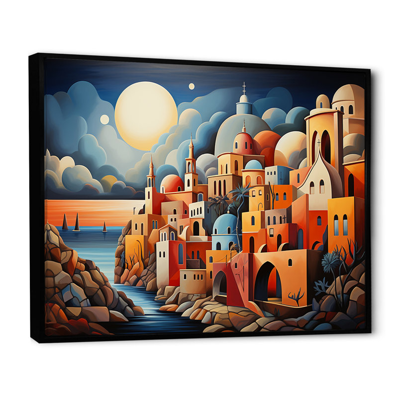 Judaïsme sépharade, héritage I - Judaïsme, art mural, Cadre flottant noir, H 34 po x l 44 po x P 1,5 po