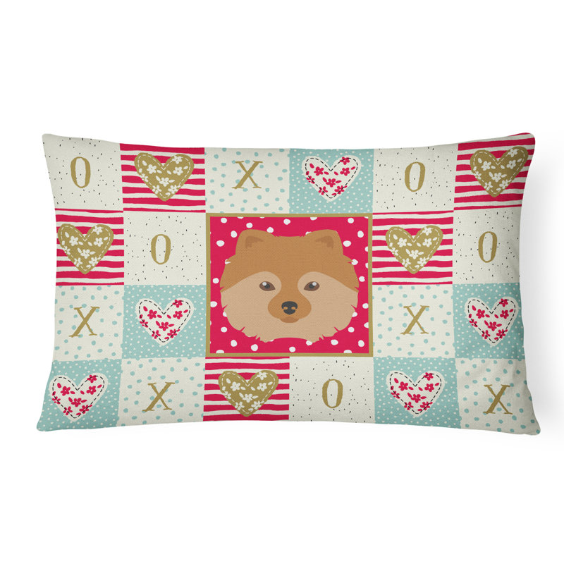  Coussin rectangulaire d'extérieur avec rembourrage German Spitz Love