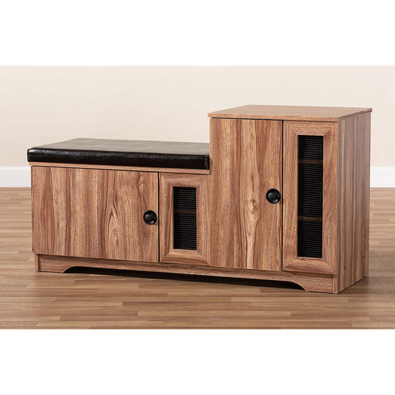Lena Faux Leather Upholstered Storage Bench