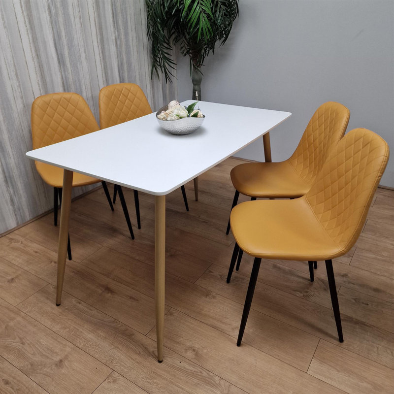 Ampthill 3 - Person Dining Set, Mustard