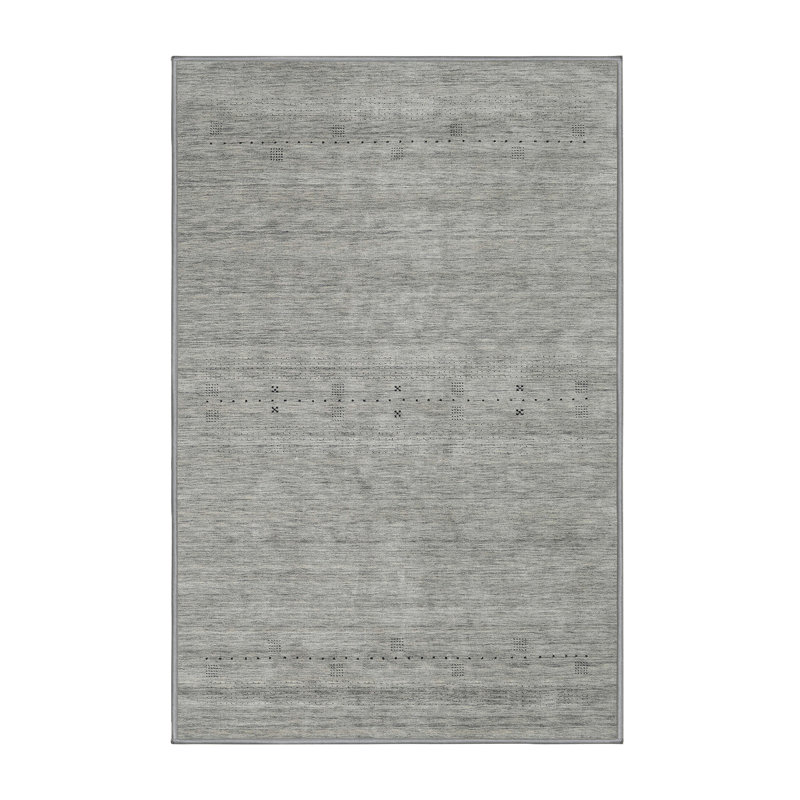 Tapis contemporain gris, Rectangle 7 pi x 10 pi