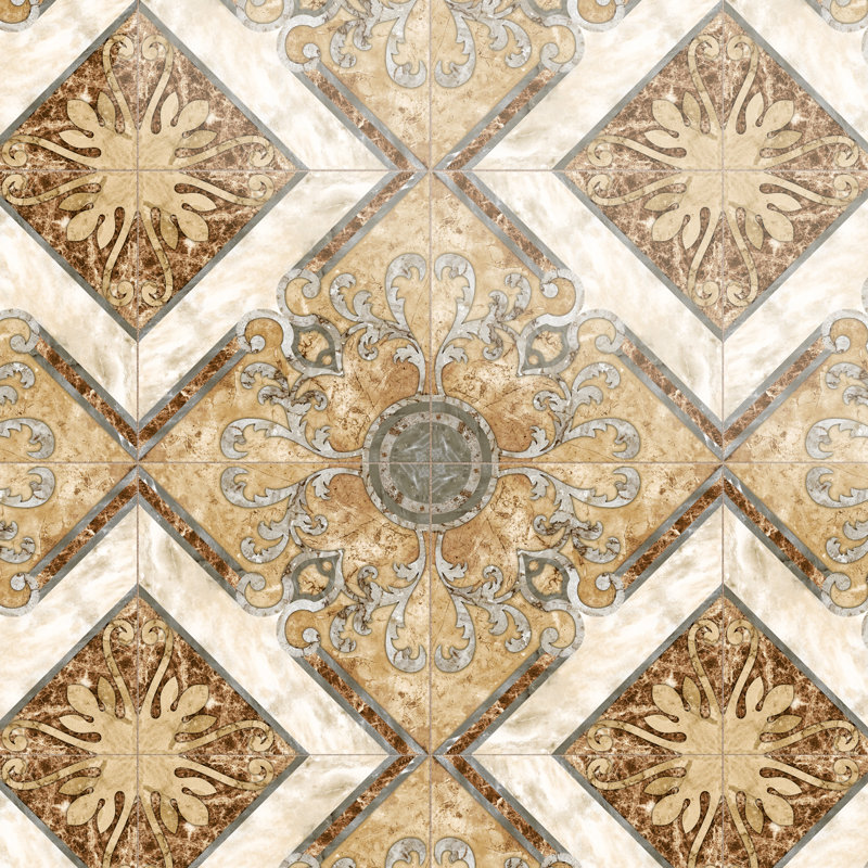 Touba 17-5/8 In. X 17-5/8 In. Ceramic Floor And Wall Tile