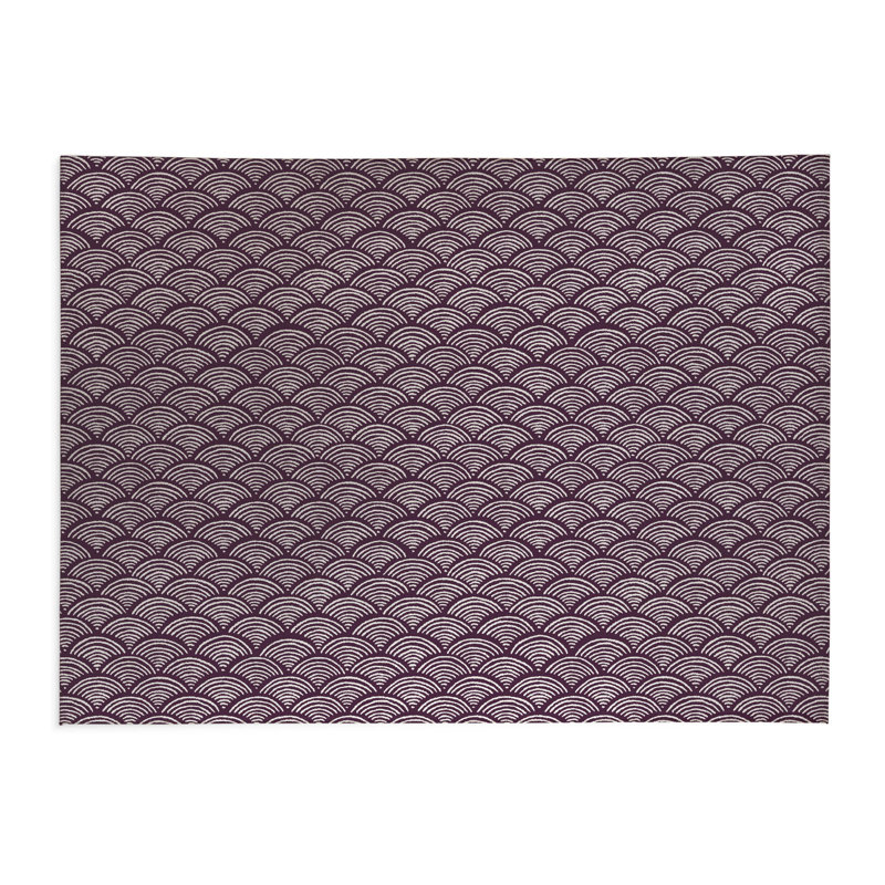 Tapis de cuisine Rolling Waves, Rectangulaire 2 pi x 3 pi, Aubergine