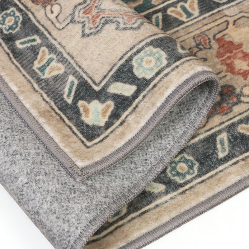 Tapis oriental performance Roehit, Rectangulaire 8 pi x 10 pi, Brun taupe clair