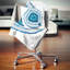 «Blue Agate Crystal», toile abstraite - coussin imprimé abstrait-29961877-29963645