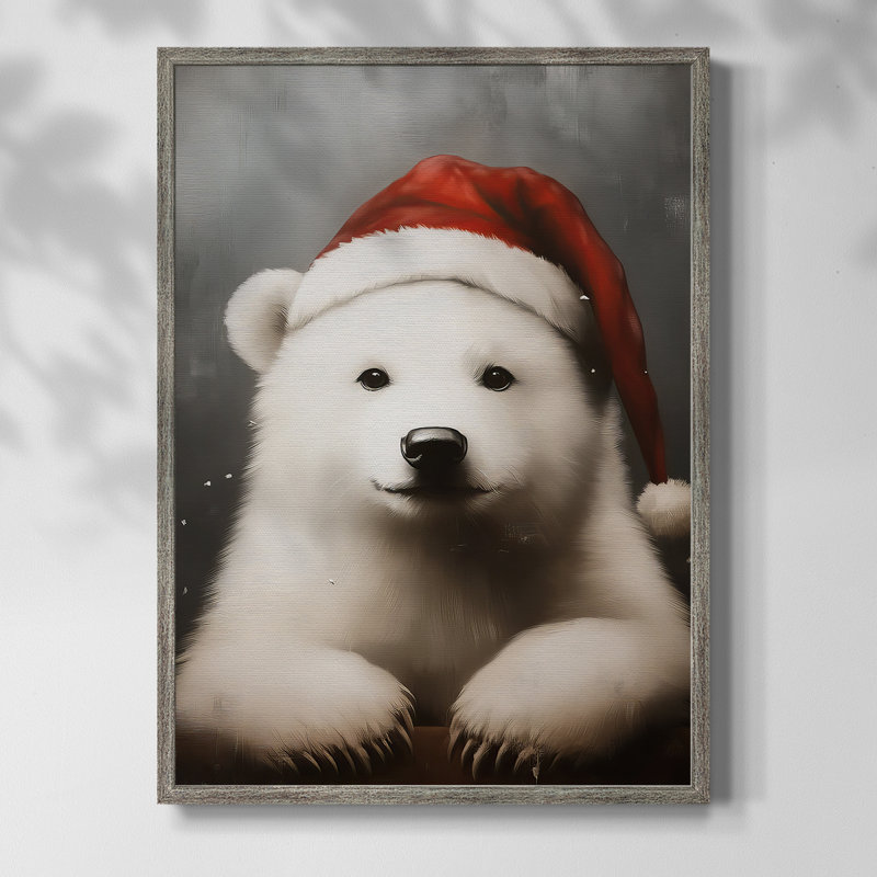 «Christmas Holiday Art», série 2-XC III, reproduction encadrée - bois massif, H 30 po x l 24 po