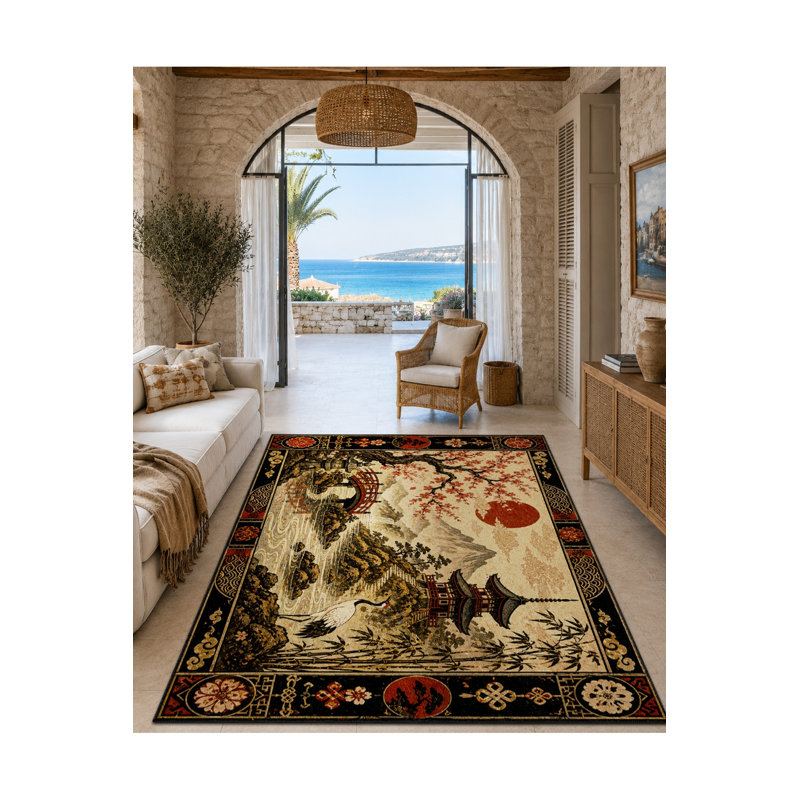 Tapis tissé à la crème Mosso, 3'11" x 5'11"