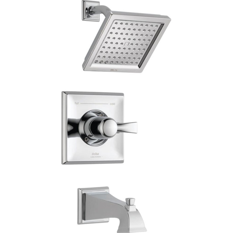Dryden 14 Series Single-Function Tub Shower Faucet Set, Shower Valve Trim Kit, Aged Pewter