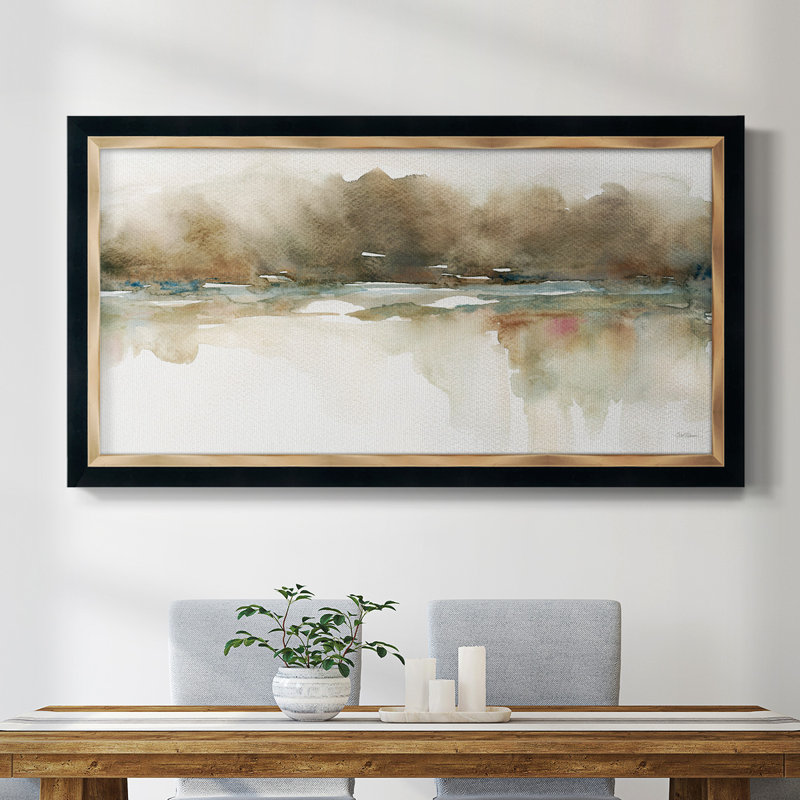«Softer Reflections», peinture sur toile à cadre unique, H 25 po x l 45 po x P 1 po