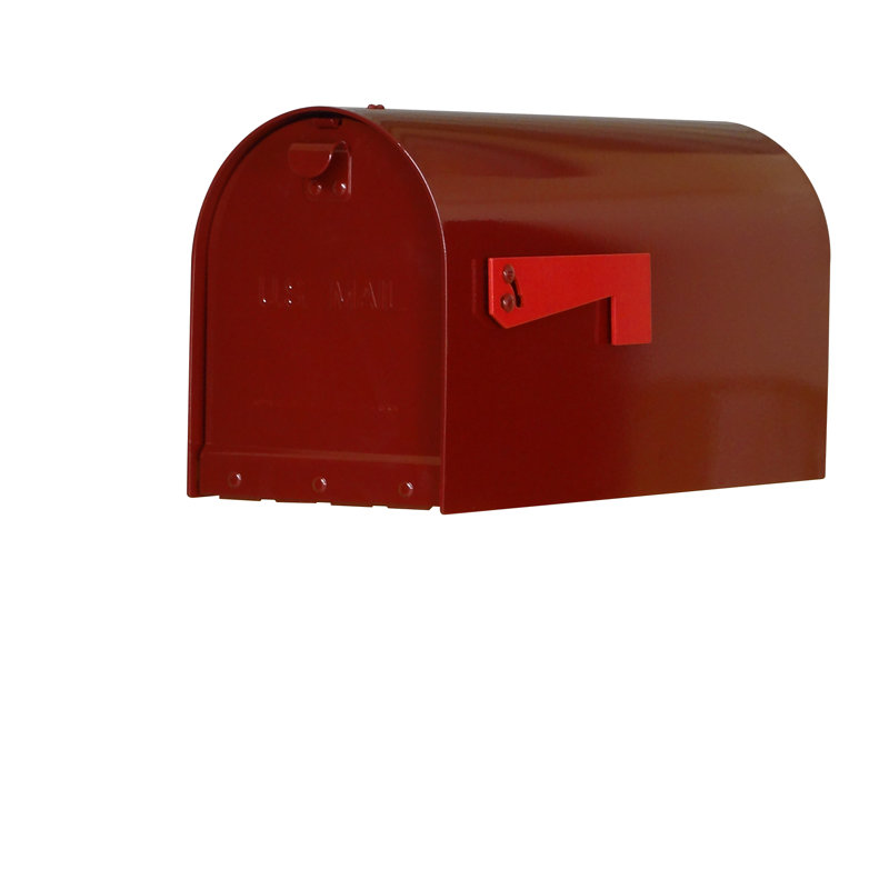 Rigby Aluminum Post Mounted Mailbox, Wine