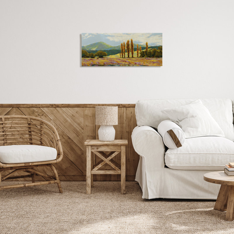 Vaste toile de campagne sobre, design par Trevor Copenhaver, H 10 po x l 24 po