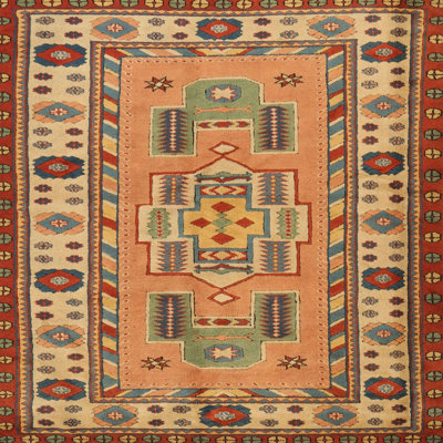 Tapis de surface brun/lin traditionnel Sabara
