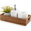 Panier de rangement en bois d'acacia pour l'organisation de la salle de bain