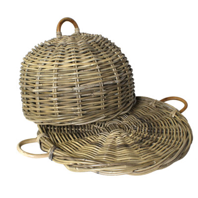 Bagwell Rattan Domed Food Cover with Tray