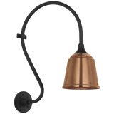 Thomas O'Brien, "Academy 15" Larrabee Barn Light in Matte Black with 8" White Rockhouse Shade