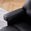 Fauteuil d'appoint pivotant à 360 ° en cuir noir