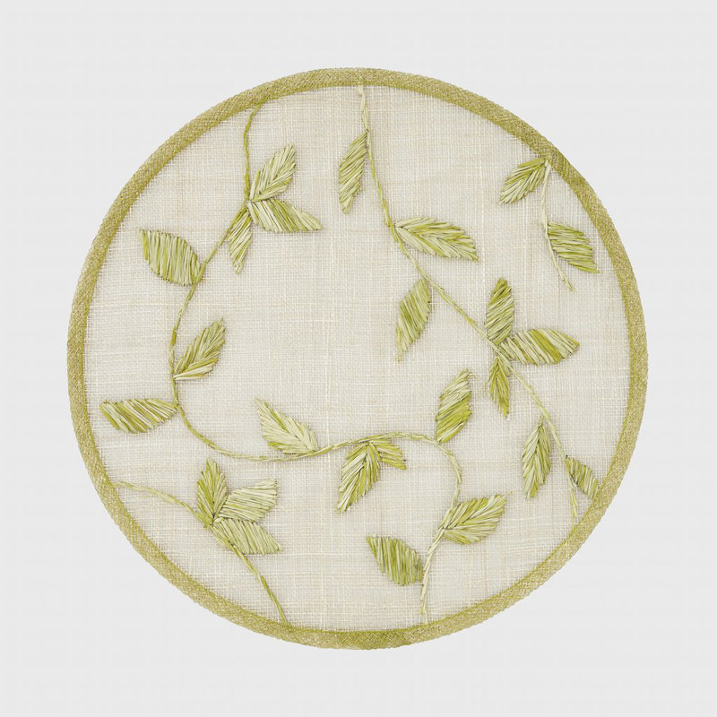 Abaca Round Placemats, Citrus
