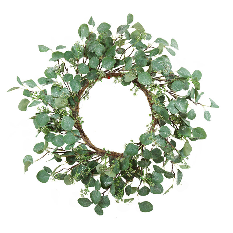 D23.6" Eucalyptus Wreath, Green