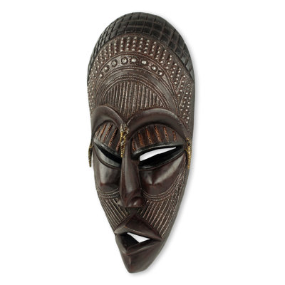 Décoration murale en bois et en métal asantewa yaa à main unique yaa