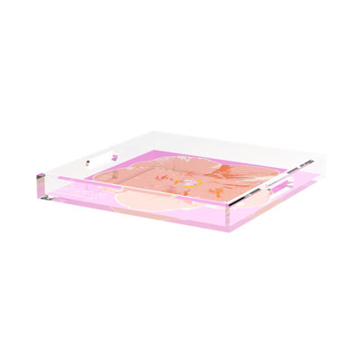 Hibiscus Acrylic Square Decorative Tray