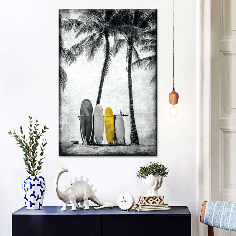 Planche de surf pop sur toile, H 48 po x l 32 po x P 1,25 po