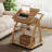 Side Table With Wheels, 3-Tier End Table For Couch With Adjustable Tabletop