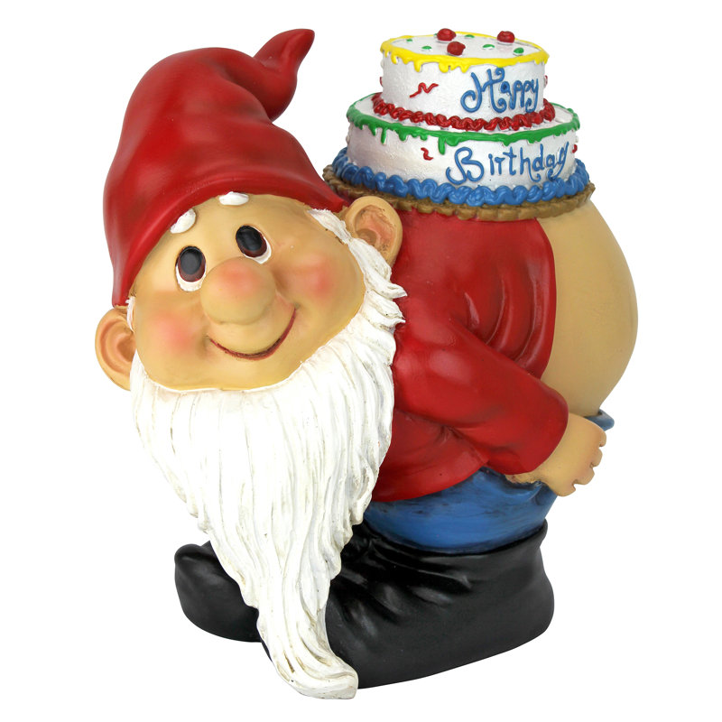 Loonie Moonie Happy Birthday Garden Gnome Statue