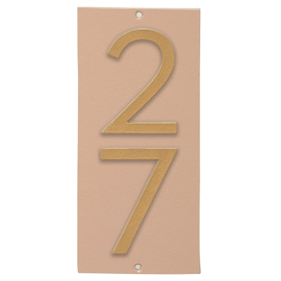 Plaque d'adresse murale flottante sur 1 ligne