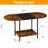 Double-Layer Retro Brown Industrial Style Tea Table