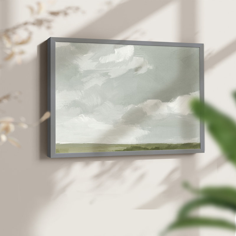 Gray Stone Sky II -Framed Print - Restickable, 11" H x 14" W, Gray