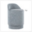 Tabouret de coiffeuse 18 po rembourré en tissu bleu clair-132761021