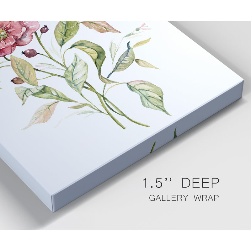 «Wild Roses» par Carol Robinson, reproduction d'art sur toile tendue, H 12 po x l 8 po x P 1 po