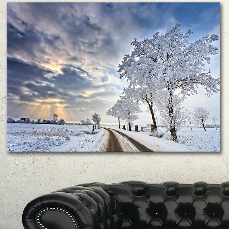 «Cloudscape in White Winter Terrain», reproduction de photo sur toile tendue, H 30 po x l 40 po x P 1 po