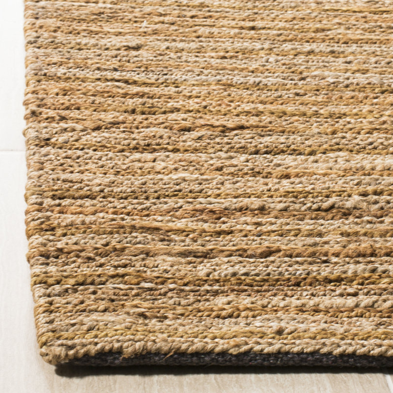 Feliciana Hand Knotted Jute Solid Color Rug, Runner 2'6" x 10'