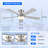 46" Low Profile Flush Mount Ceiling Fan Light With Remote/app Control-266126131