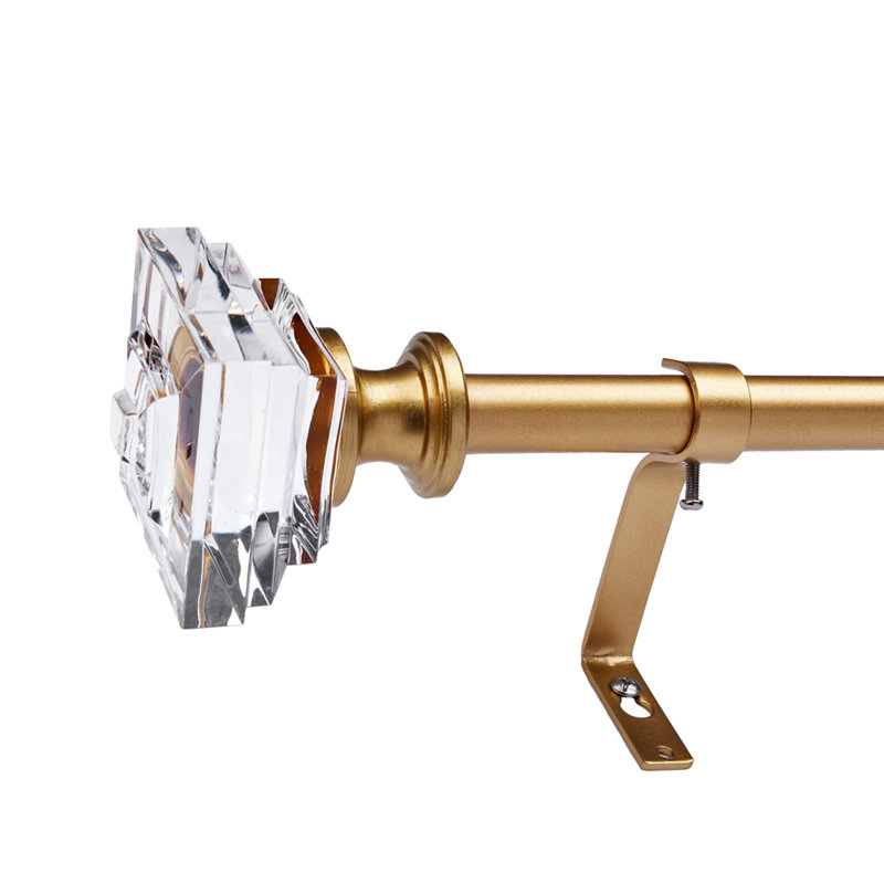 Tringle à rideaux simple réglable Afelix, 48" - 84", Doré