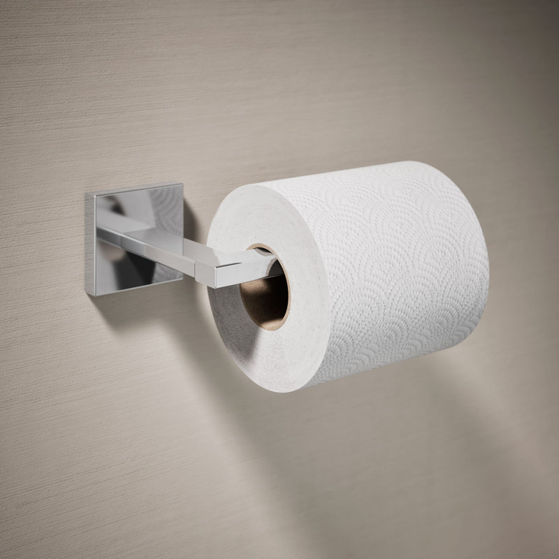 Square Toilet Tissue Holder, Polished Chrome