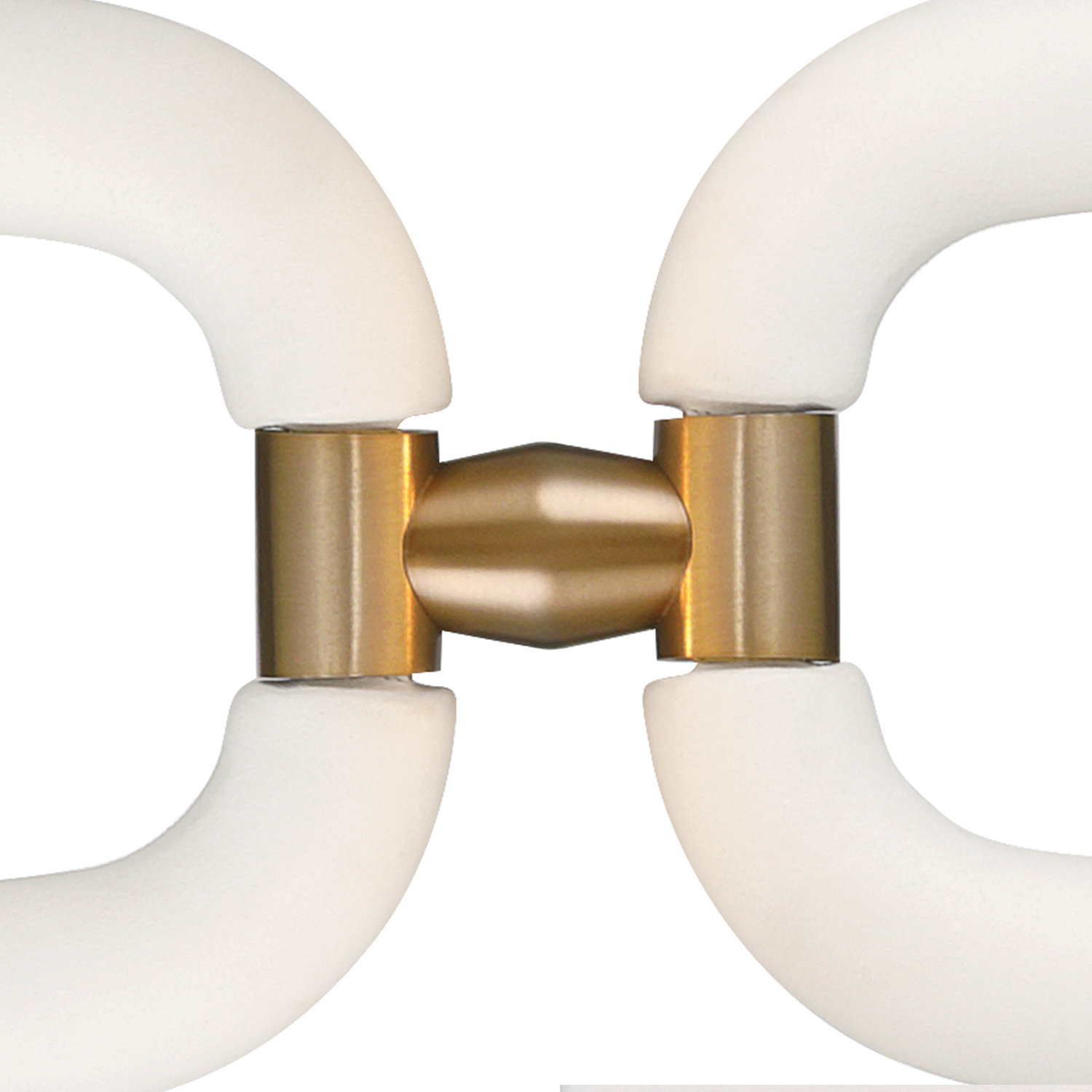 Arras 9-Light Chandelier, Aged Brass, Milk White, 14" H x 19.75" W x 19.75" D