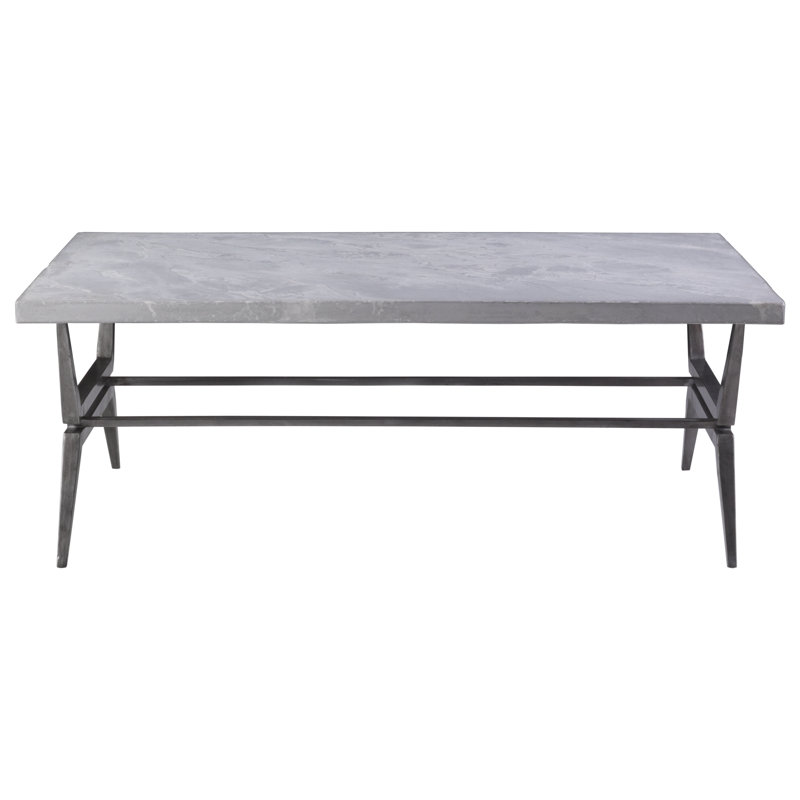 Cirro 50" Gray Scagliola Stone Rectangular Cocktail Table