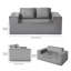 Canapé-causeuse, canapé de 63 pouces à 2 sièges pour le salon, petit canapé moderne en velours côtelé avec ressorts ensachés, coussins moelleux, causeuse confortable pour chambre à coucher, bureau ou appartement, sans assemblage requis, gris